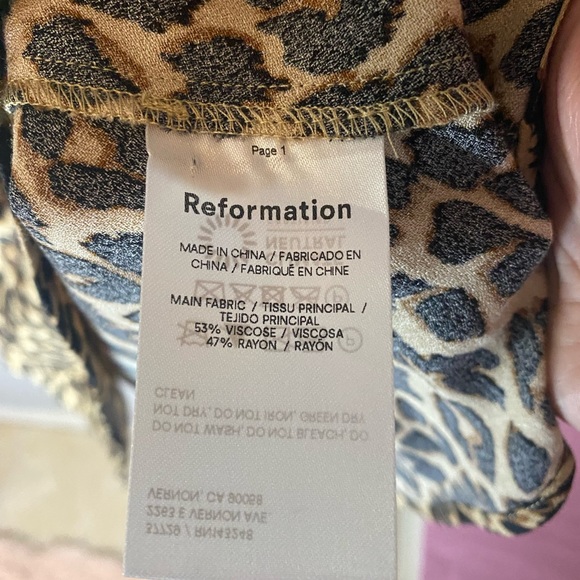 Reformation mochi animal print mini  long sleeve dress 👗 - Picture 2 of 7